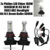 2x Philips LED Chips 160W 16000LM H4 szett
