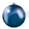 Karácsonyi Gömb fényes, műanyag, nehezen éghető, Ø 6 cm, kék