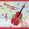 Szalvéta karácsonyi Ambiente Music Time 25x25cm 3 rétegű 20lap