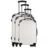 Thym - 3 húzható bőrönd - 4 kerék, fehér