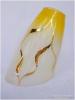 Színes retro üveg lámpabura , bura - fehér sárga arany