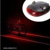 RAKTÁR Lézeres LED bicikli lámpa hátsó világítás