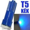 LEDes T5 Autó Izzó 1 SMD LED ( 5050 ) 12V Kék