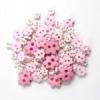 Virág formájú mini gombok - rózsaszín