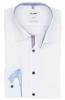 OLYMP comfort fit fehér ing (kék-fehér gombok)